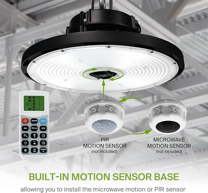 ASD LED High Bay UFO Light Fixture, Commercial Shop Lighting | 3CCT, IP69K - Image 8