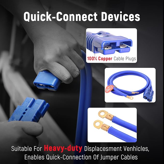 TOPDC Jumper Cables, 1 Gauge 30 Feet 800A Booster Cables - Image 4