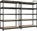 2 Packs 48" W x 24" D x 72" H Adjustable Garage Storage Shelves by BuxWellBang