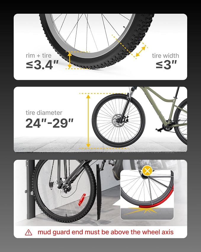 monTEK Automatic Lift EBike Rack – Fits 24-29" Tires, Heavy-Duty Vertical Wall - Image 3