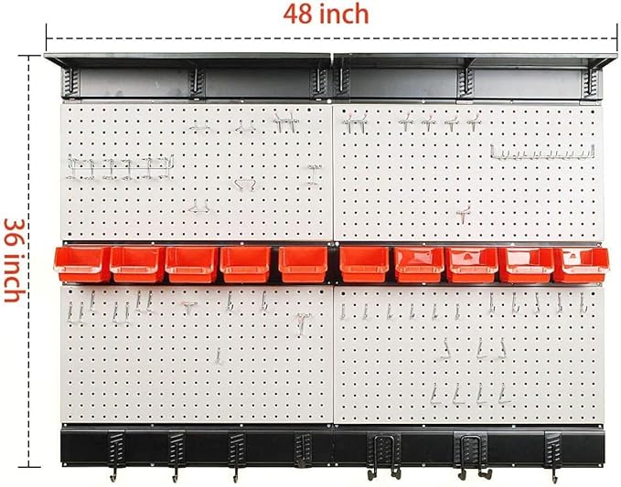 Ultrawall Pegboard Wall Organizer, 48X 36 inch Garage Storage Pegboard - Image 3