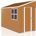 8 x 4 FT Outdoor Lean to Storage Shed, Metal Garden Tool Shed by Unknown