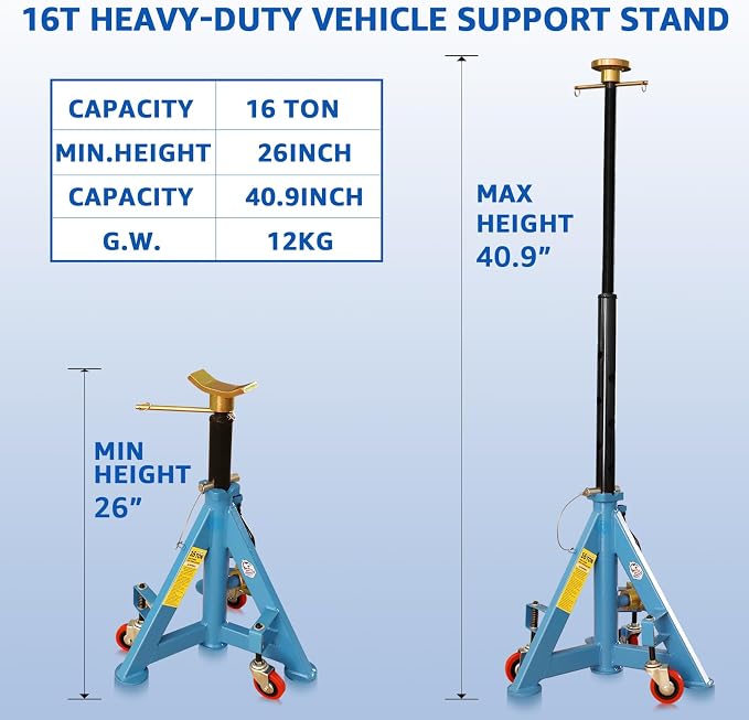 HKTE 16 Ton Heavy Duty Jack Stand - Image 5