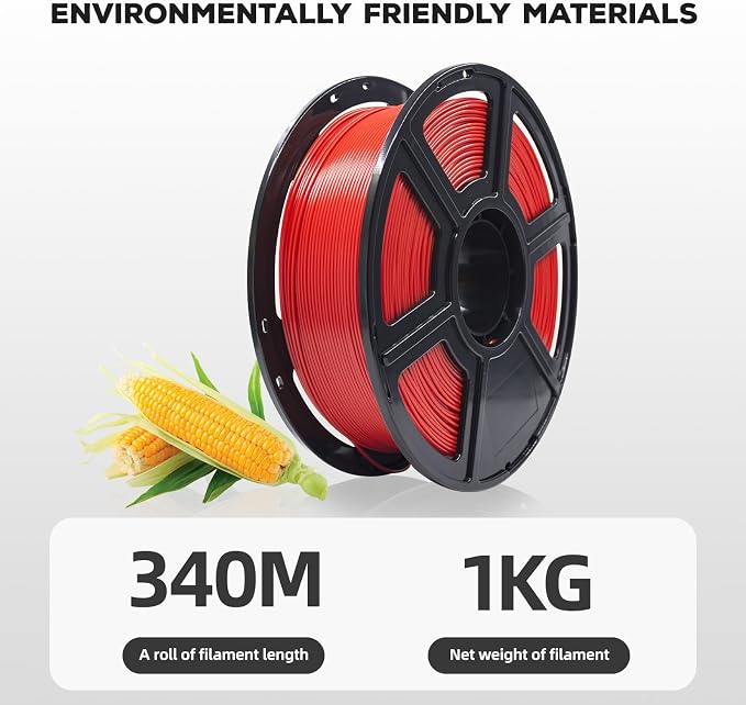 FLASHFORGE PLA Filament 1.75mm Red, 3D Printer Filament 1kg Spool, Dimensional - Image 5