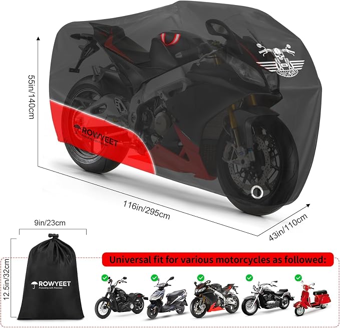 Motorcycle Cover Waterproof Outdoor Storage - Image 2