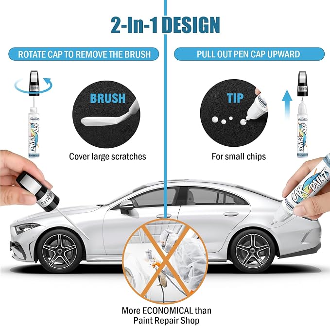 White Car Paint Touch Up, Car Scratch Repair Pen, Color Accurate Automotive - Image 5