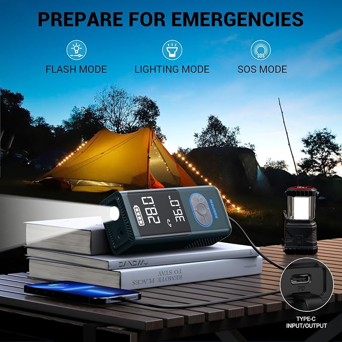 AVAPOW AP18 Tire Inflator Portable Air Compressor, 300% Faster 150 PSI Cordless - Image 7