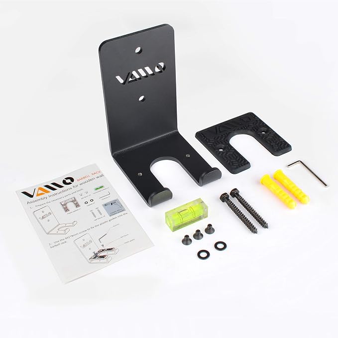 VAIIO Single Olympic Barbell Hanger, Garage Gym Bar Wall Rack, Vertical Barbell - Image 6