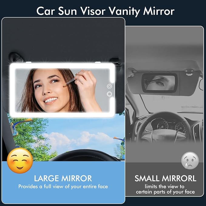 Car Sun Visor Vanity Mirror, Dimmable Makeup Mirror - Image 8