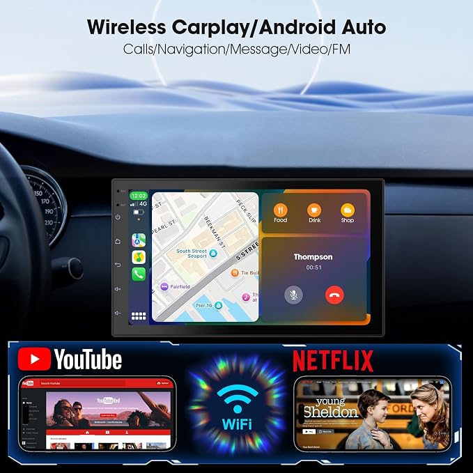 Wireless CarPlay Screen for Car & Android Auto Head Unit - Image 2