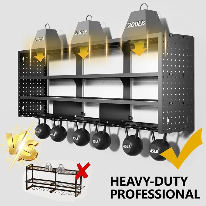 Large Power Tool Organizer Wall Mount, 4 Layer 49" W Heavy Duty Metal Tool - Image 7