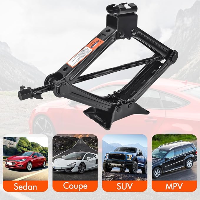 Car Jack Kit Scissor Jack for Car 2 Ton Tire Jack Tool Kit Universal Car - Image 7