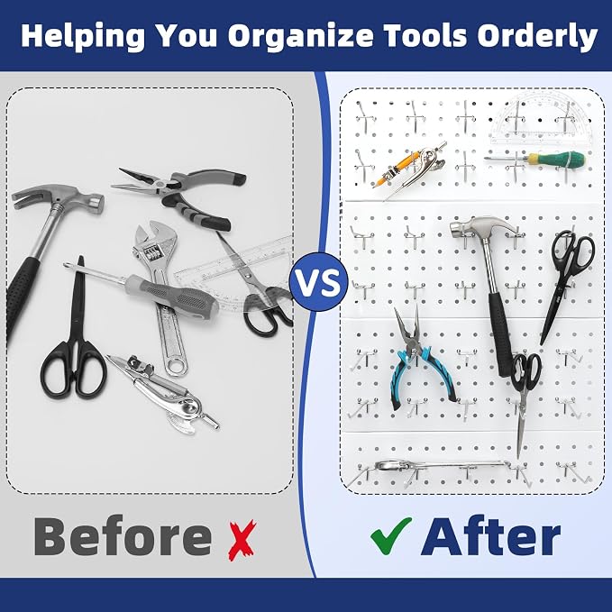 100 Pack Pegboard Hooks Set, 4 Inch Stainless Steel Pegboard Hooks Bulk Fit - Image 5