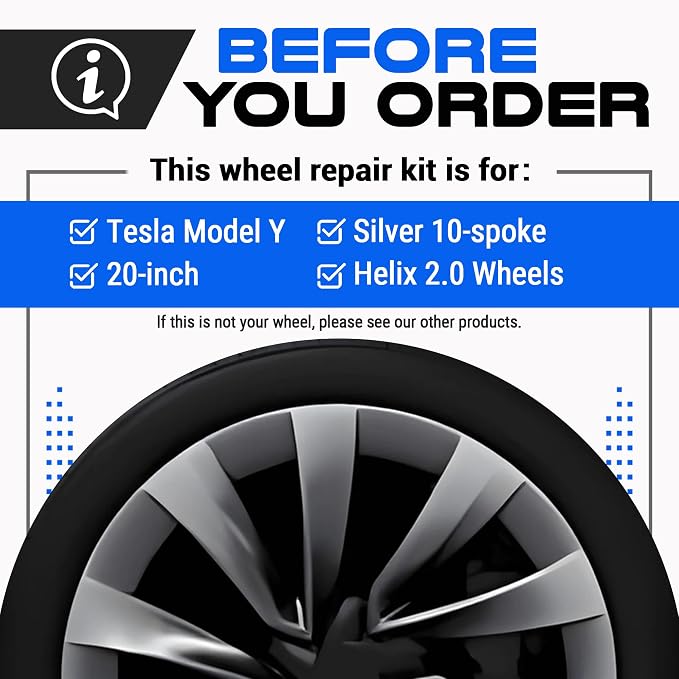 Premium Tesla Wheel Curb Rash Repair Kit - Image 2