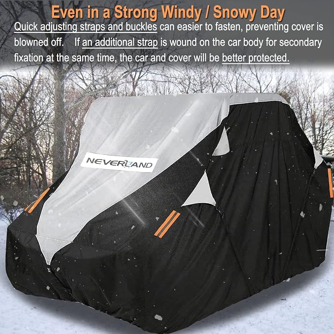 Neverland UTV Cover Waterproof 300D Heavy Duty 4-6 Seater 4 Door Side by Side - Image 6