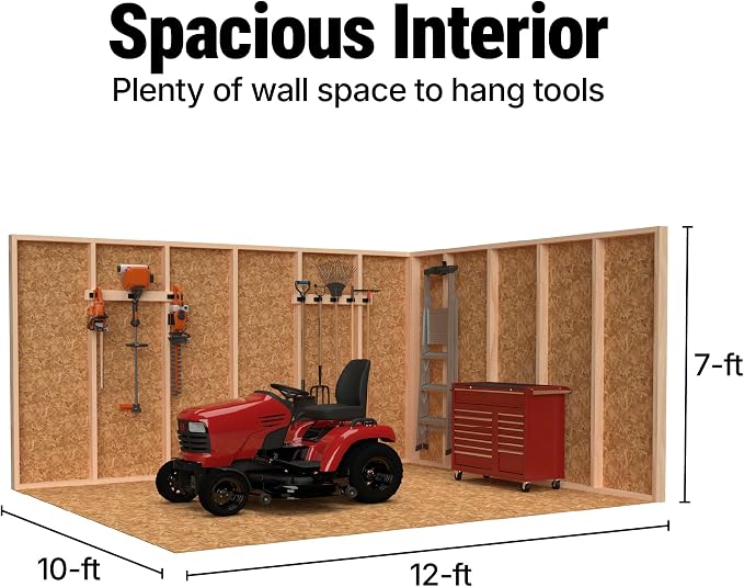 Handy Home Products Designer 12x10 Wooden Storage Shed - Image 3