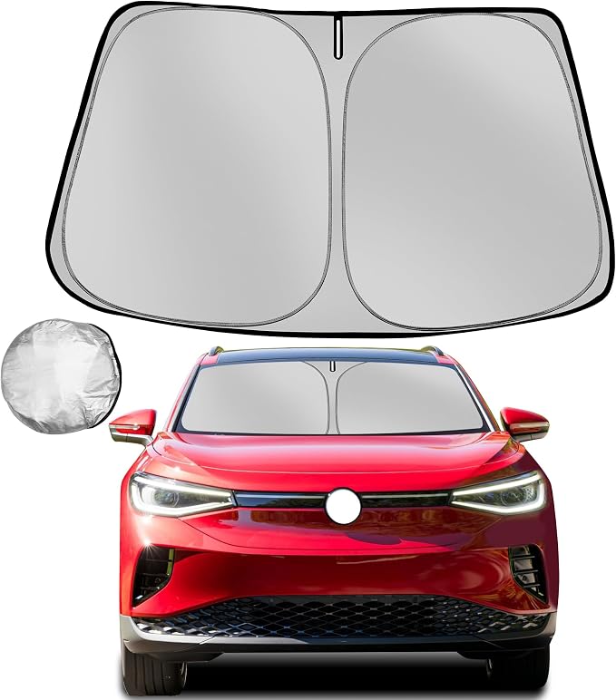 Windshield Sun Shade for 2021-2025 Volkswagen VW ID.4 Foldable Sun Sunshade for by Fonowka