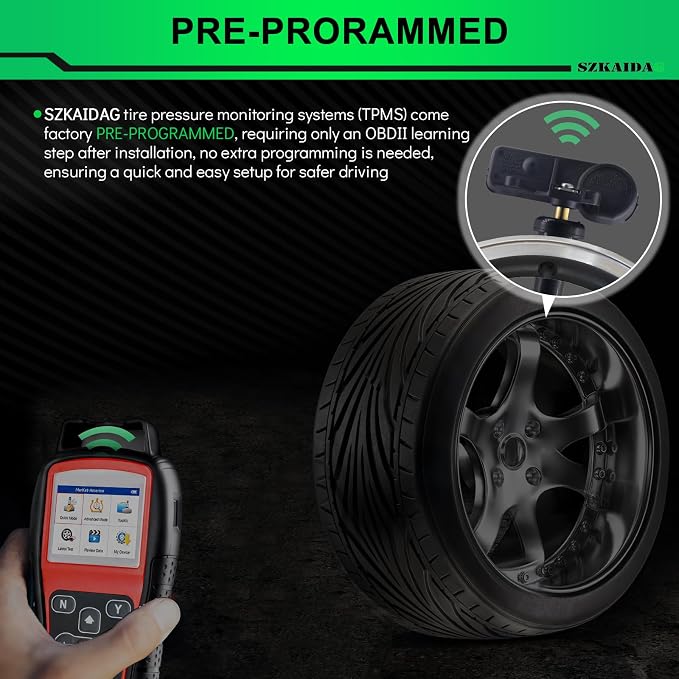 433MHz TPMS Sensors Pre-Programmed for:-Dodge Durango 2011-2015 Charger - Image 4