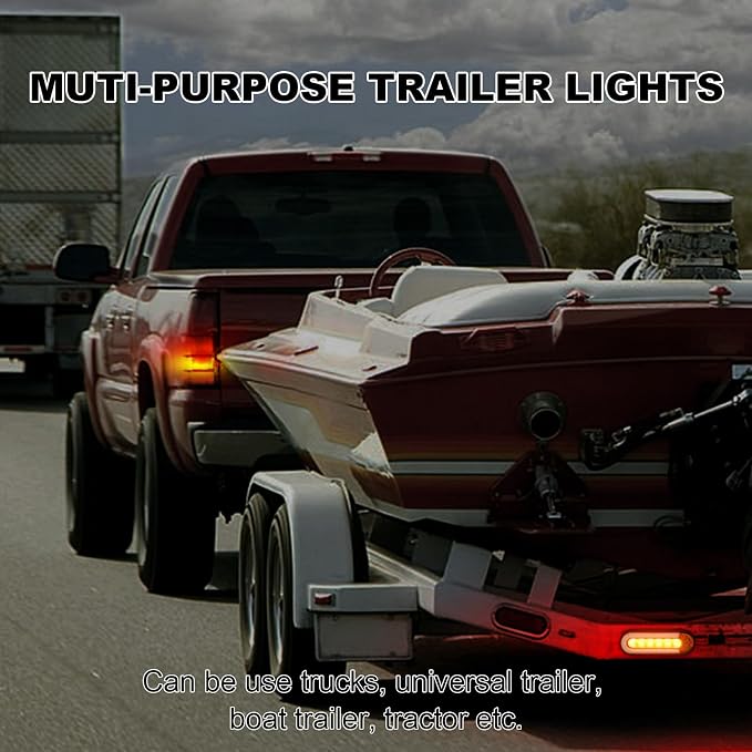 Agrieyes 6 Inch Oval LED Trailer Lights, Submersible Boat Trailer Light - Image 4