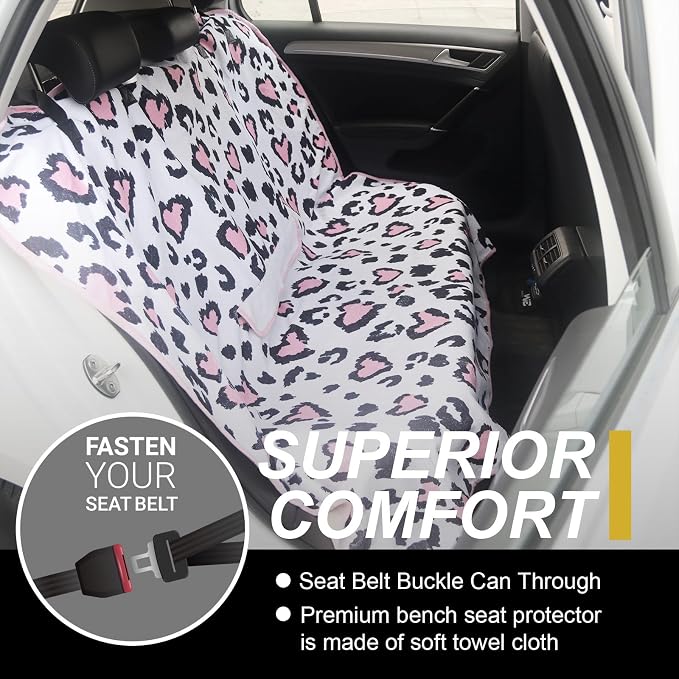 Back Seat Cover for Car Trucks Van SUV, Waterproof Rear Bench Towel Seat Covers - Image 2