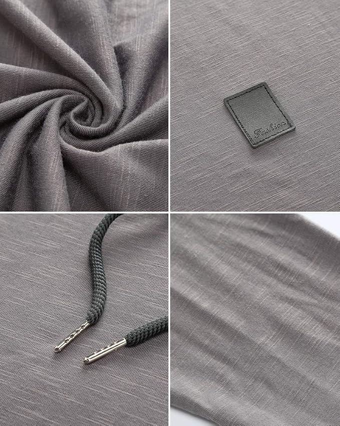 Lexiart Mens Fashion Athletic Hoodies Sport Sweatshirt Solid Color Fleece - Image 4