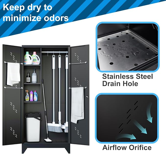 75" Metal Storage Cabinet, Tool Cabinets - Image 3