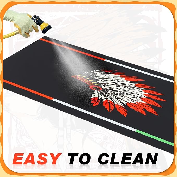 Motorcycle Mat 78 x 31 Inch Garage Floor Rug Washable Parking Mats - Image 5