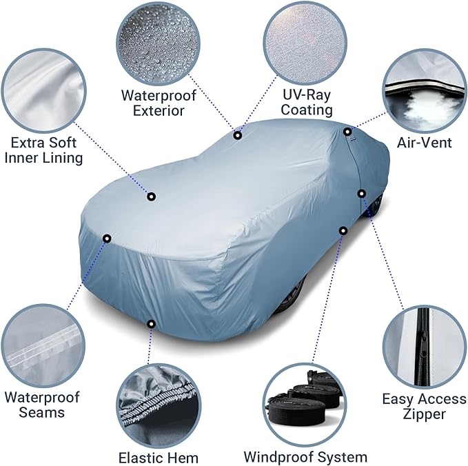 iCarCover Premium Car Cover for 1977-1986 Pontiac Parisienne Wagon Heavy Duty - Image 4