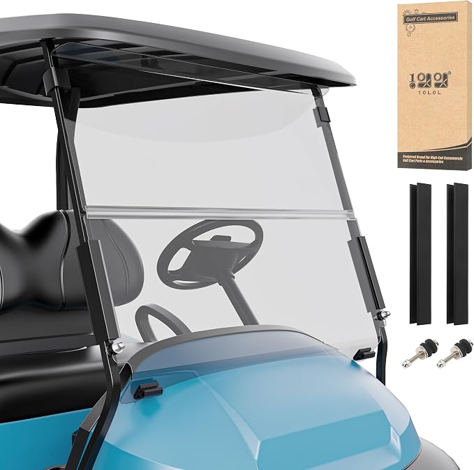 10L0L Golf Cart Windshield for Club Car Precedent 2004-Up, 2017-Up Onward by 10L0L