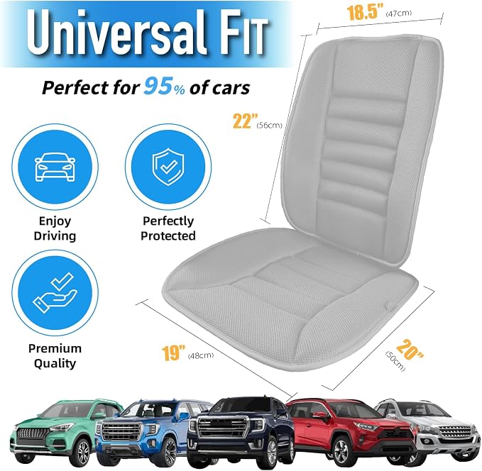 Car Seat Cushion with Back Support Pillow, Comfy Lumbar Support & Seat Cushion - Image 7