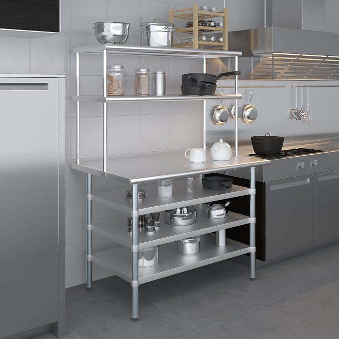 Amgood 30" x 48" Stainless Steel Work Table - Image 9