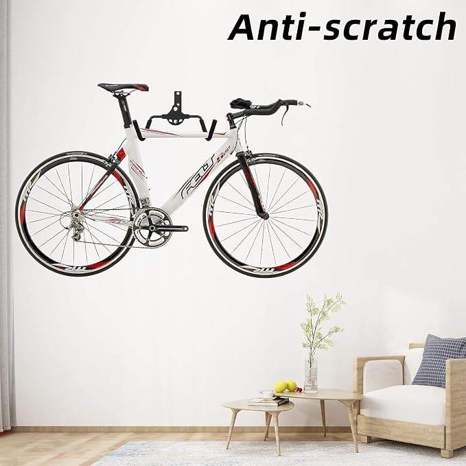 Foldable Bike Wall Mount Rack, Bicycle Rack Storage, Horizontal Bicycle Storage - Image 7