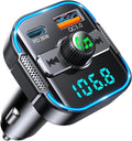 Bluetooth 5.3 Car Adapter【PD 36W+QC3.0 18W】, 2-in-1 FM Bluetooth Transmitter by RIWUSI