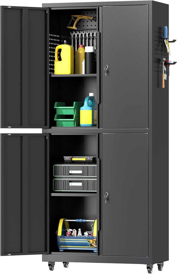 71" H Metal Tool Storage Cabinet by Firstsky