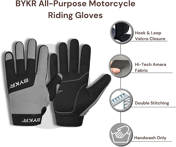 BYKR All-Weather Motorcycle Gloves - Image 5