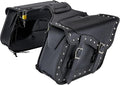 Dream Apparel Naked Cowhide Leather Motorcycle Saddle Bags Studded Throw Over by DreamApparel