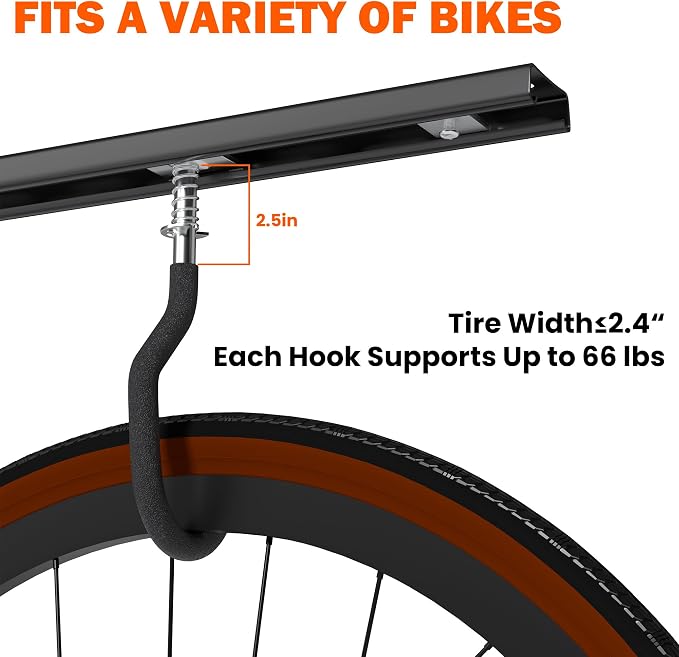Ultrawall Ceiling Bike Rack for Garage, Indoor Bike Hanger - Image 4