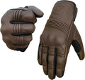 Leather Motorcycle Gloves for Men and Women | Touchscreen | Full Finger | by SATHIND