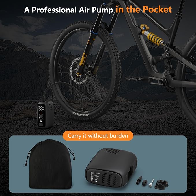 Tire Inflator Portable Air Compressor, 28 Cylinders 12V Air Compressor - Image 4