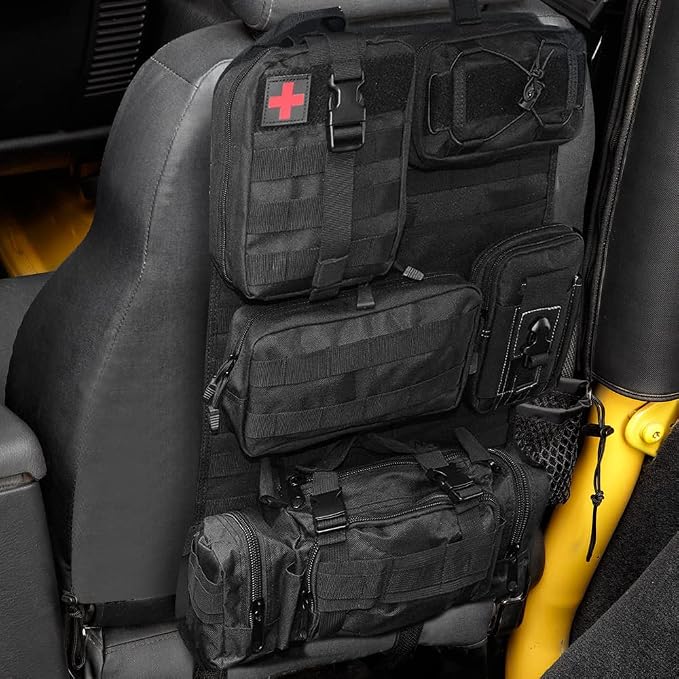 Universal Tactical Seat ​Back Organizer Vehicle Molle Panel Organizer Storage - Image 2