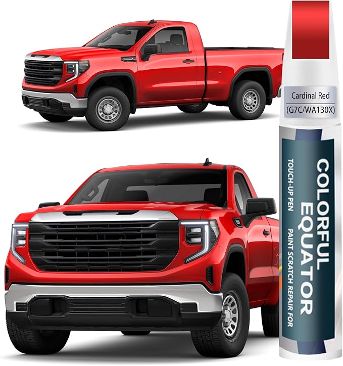 Cardinal Red Touch Up Paint for GMC, Car Paint Pen Scratch Repair Two-In-One by SNSIR