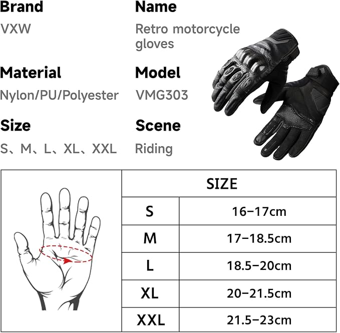 VXW Motorcycle Gloves for Men and Women - Image 6