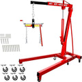 Engine Lift with Load Leveler, 2T Heavy Duty Alloy Steel Folding Cherry Picker by Unknown