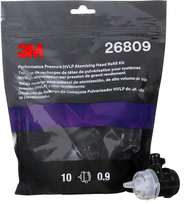 3M Performance Pressure HVLP Atomizing Head Refill Kit 26809, 10 Pack, 5 by 3MAutomotive