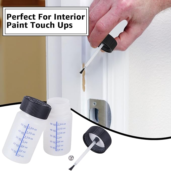 CYEAH 50 Pcs Touch Up Paint Container, 2 oz Paint Touch Up Bottles - Image 6