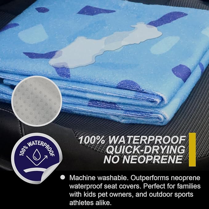 Back Seat Cover for Car Trucks Van SUV, Waterproof Rear Bench Towel Seat Covers - Image 3
