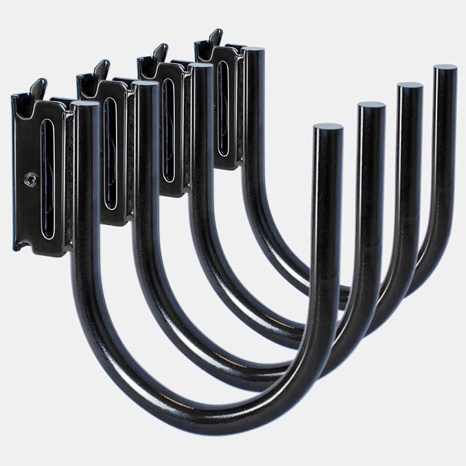 4-Pack 4" E Track J Hooks, Heavy Duty Black Steel Hanger 1, 400lbs Break - Image 8