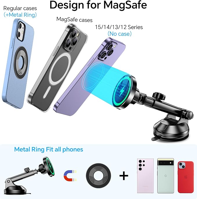 Coolpow for MagSafe Car Mount Charger【Ultra Magnet】Magnetic Phone Holders for - Image 9
