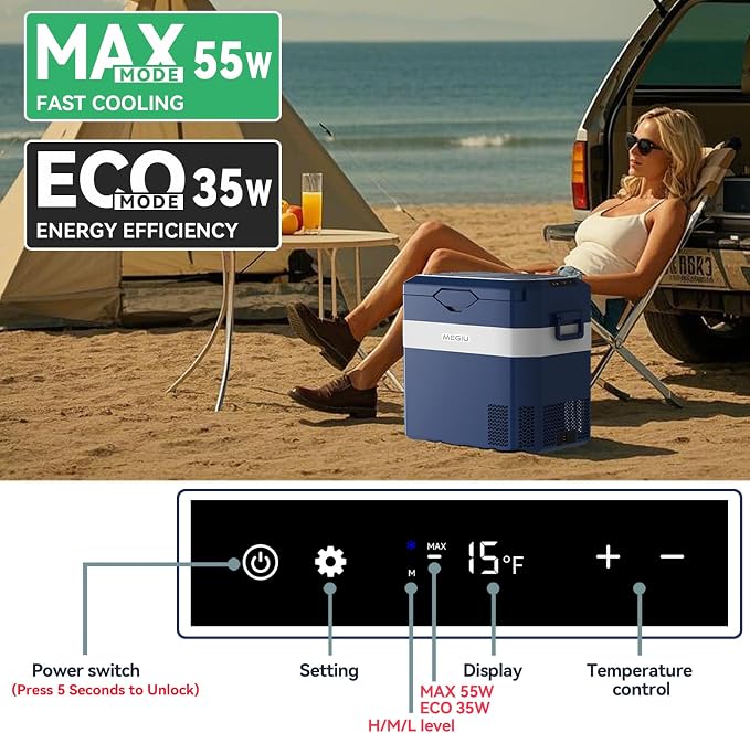 Car Fridge Portable 12V Refrigerator 40 Quart 12 Volt Freezer Compressor Cooler - Image 2