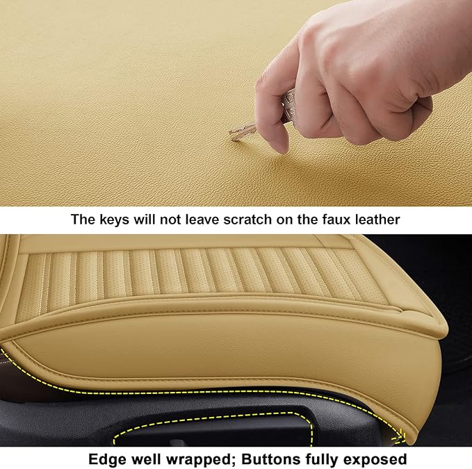 LINGVIDO Car Seat Covers, Breathable and Waterproof Faux Leather Automotive - Image 7